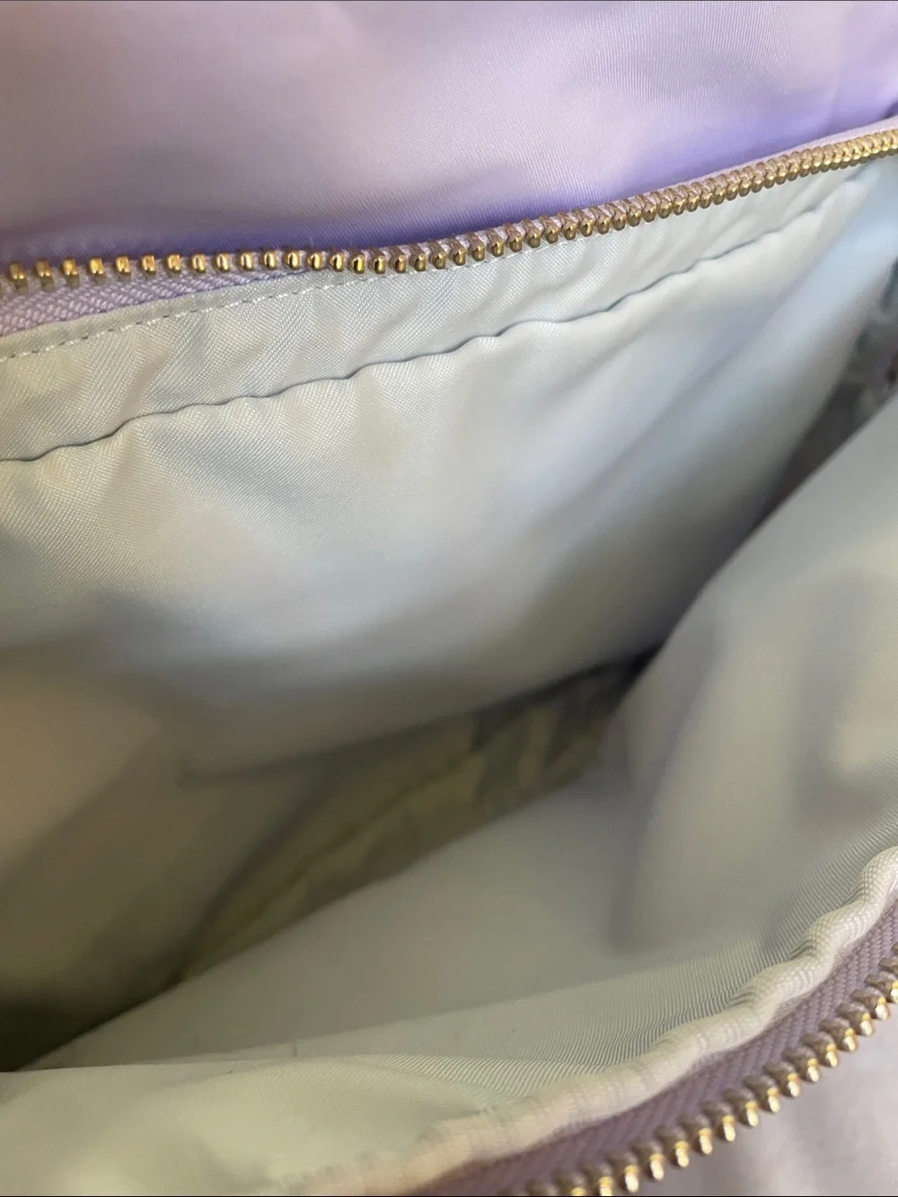lululemon athletica Light Lavender Nylon Backpack with Gold Accents